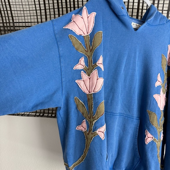 Free people We The Free It's A Vibe Flowers Hoodie cobalt blue - Picture 6 of 11